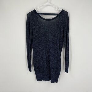 Dynamite Women’s Long Sleeve Sparkly Knit Open Back Sweater size XS